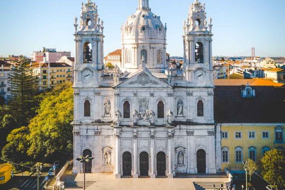view of beautiful lisbon church