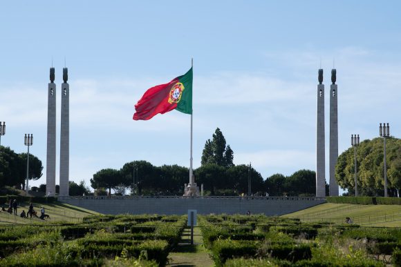 portugal flag in park