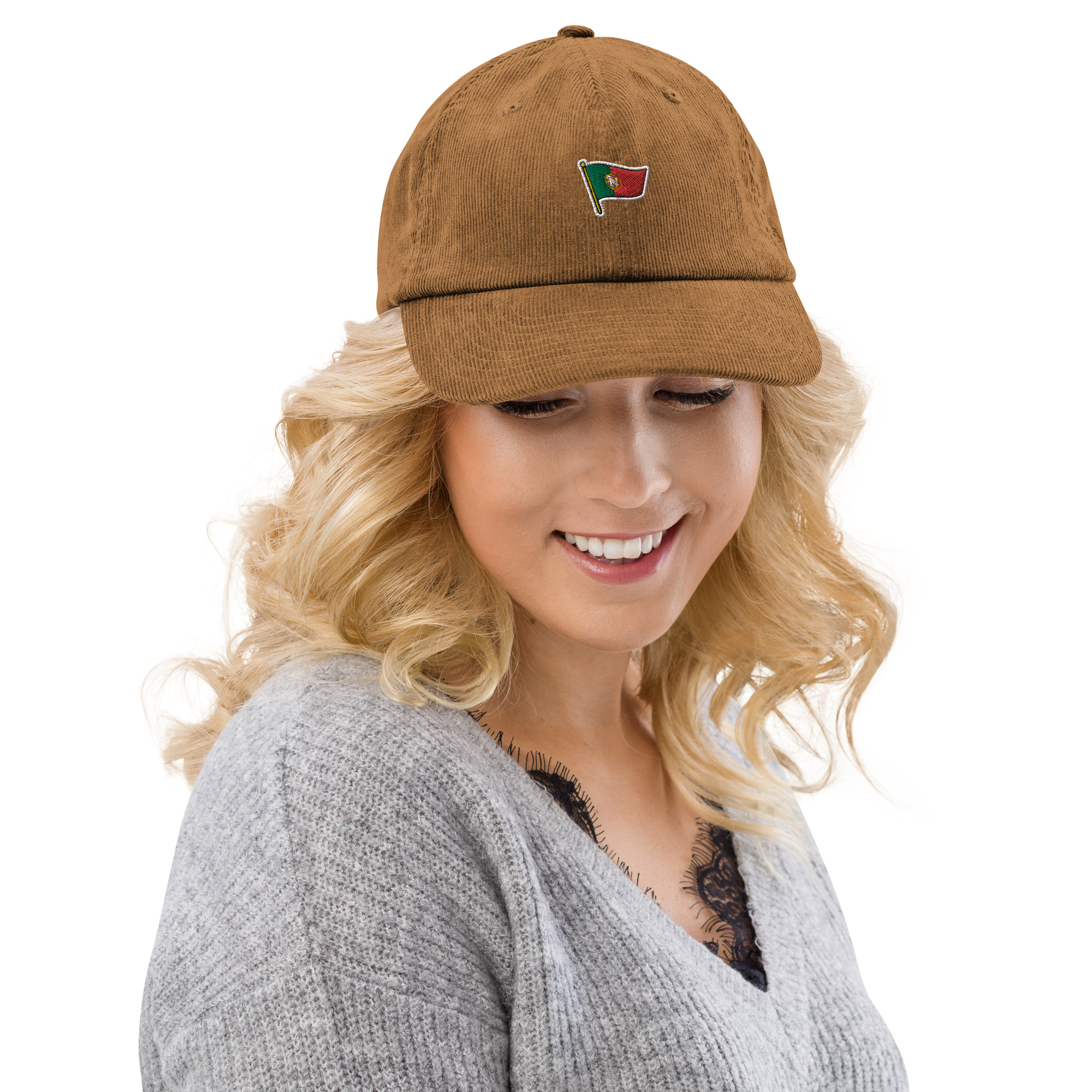 Portuguse cap brown womens