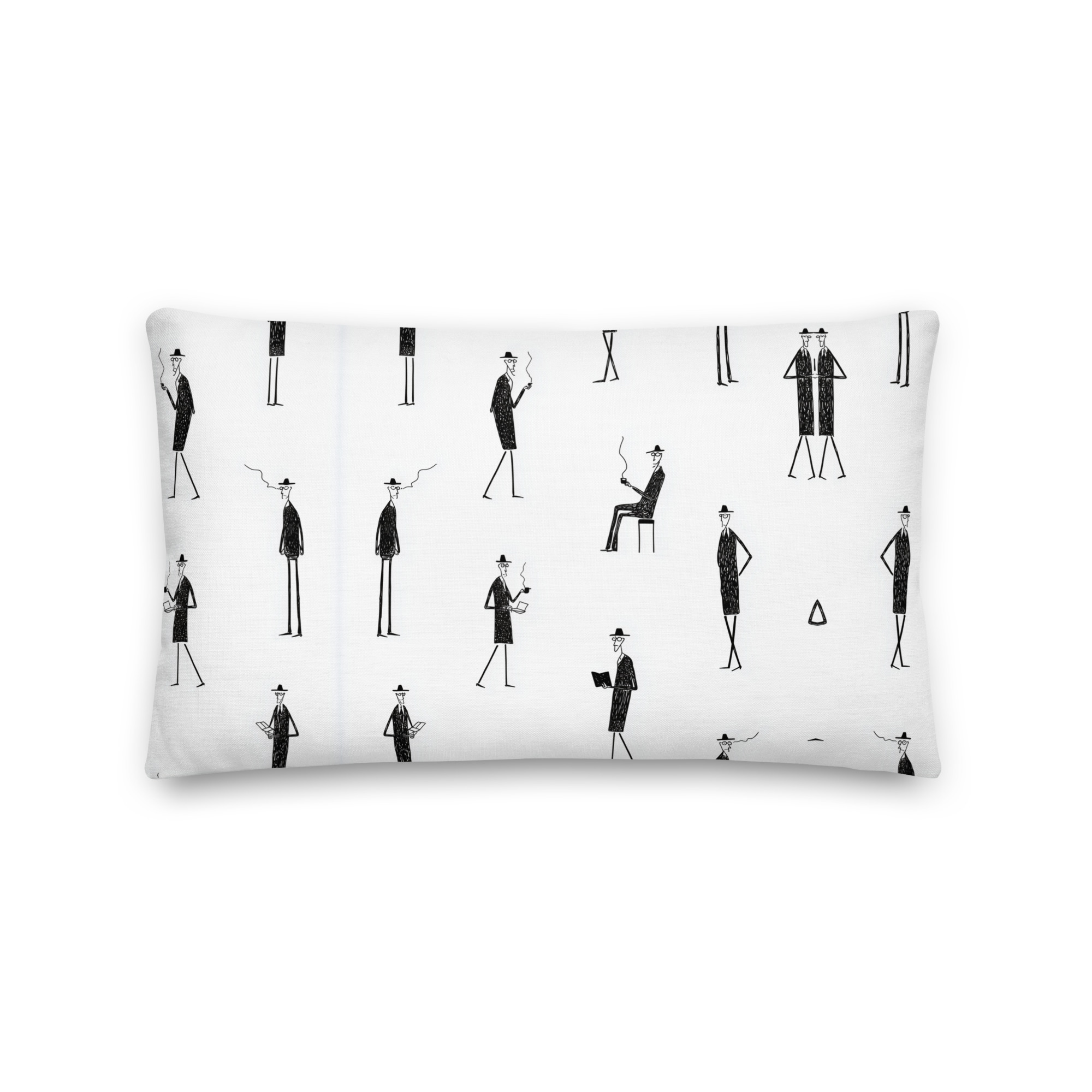Premium Pillow with Stick Man Fernando Pessoa Design - Image 4