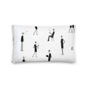 Premium Pillow with Stick Man Fernando Pessoa Design