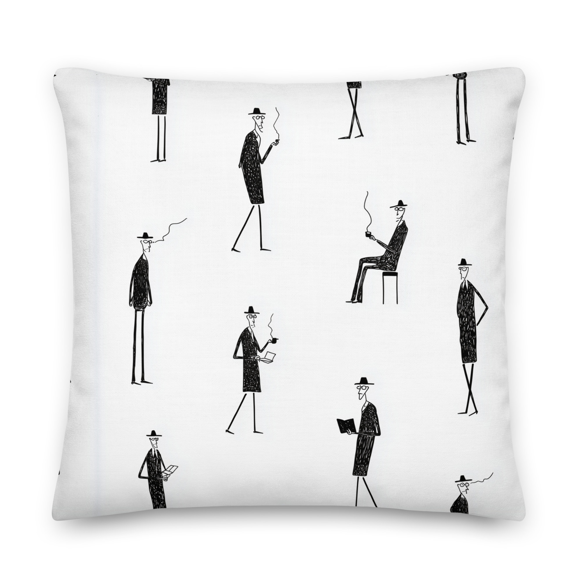 Premium Pillow with Stick Man Fernando Pessoa Design - Image 6