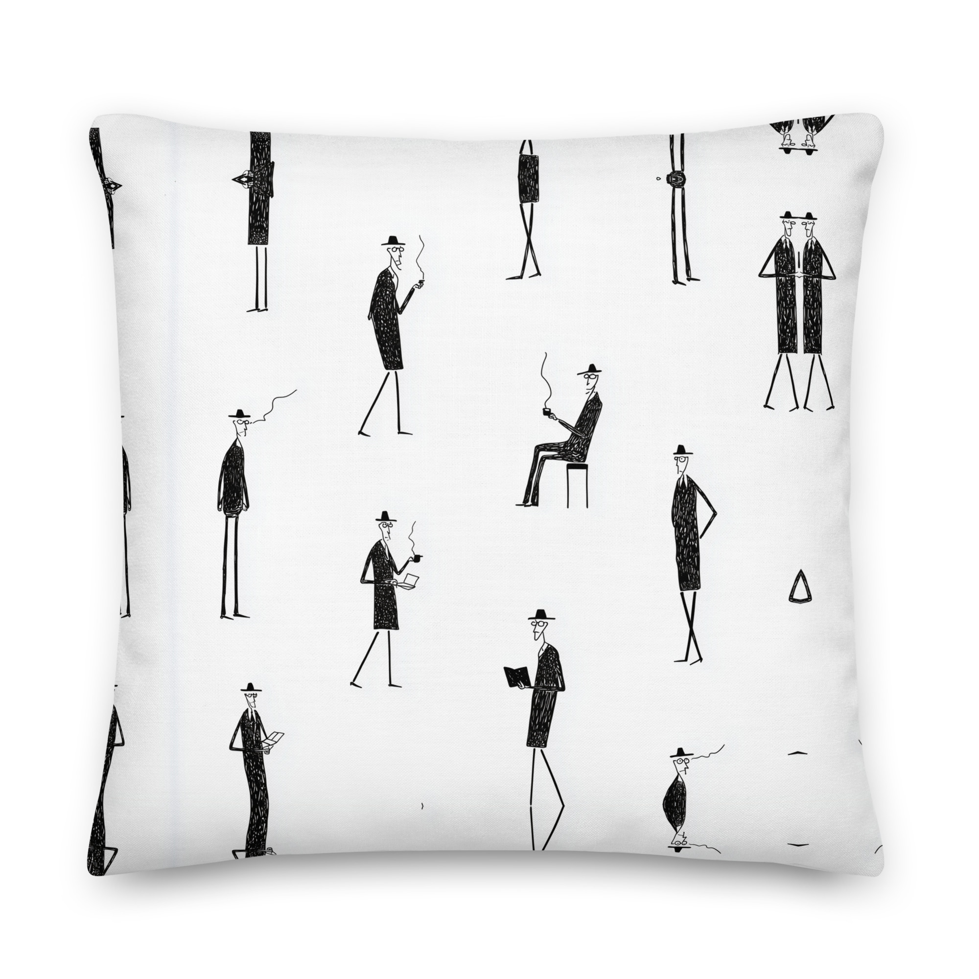 Premium Pillow with Stick Man Fernando Pessoa Design - Image 5