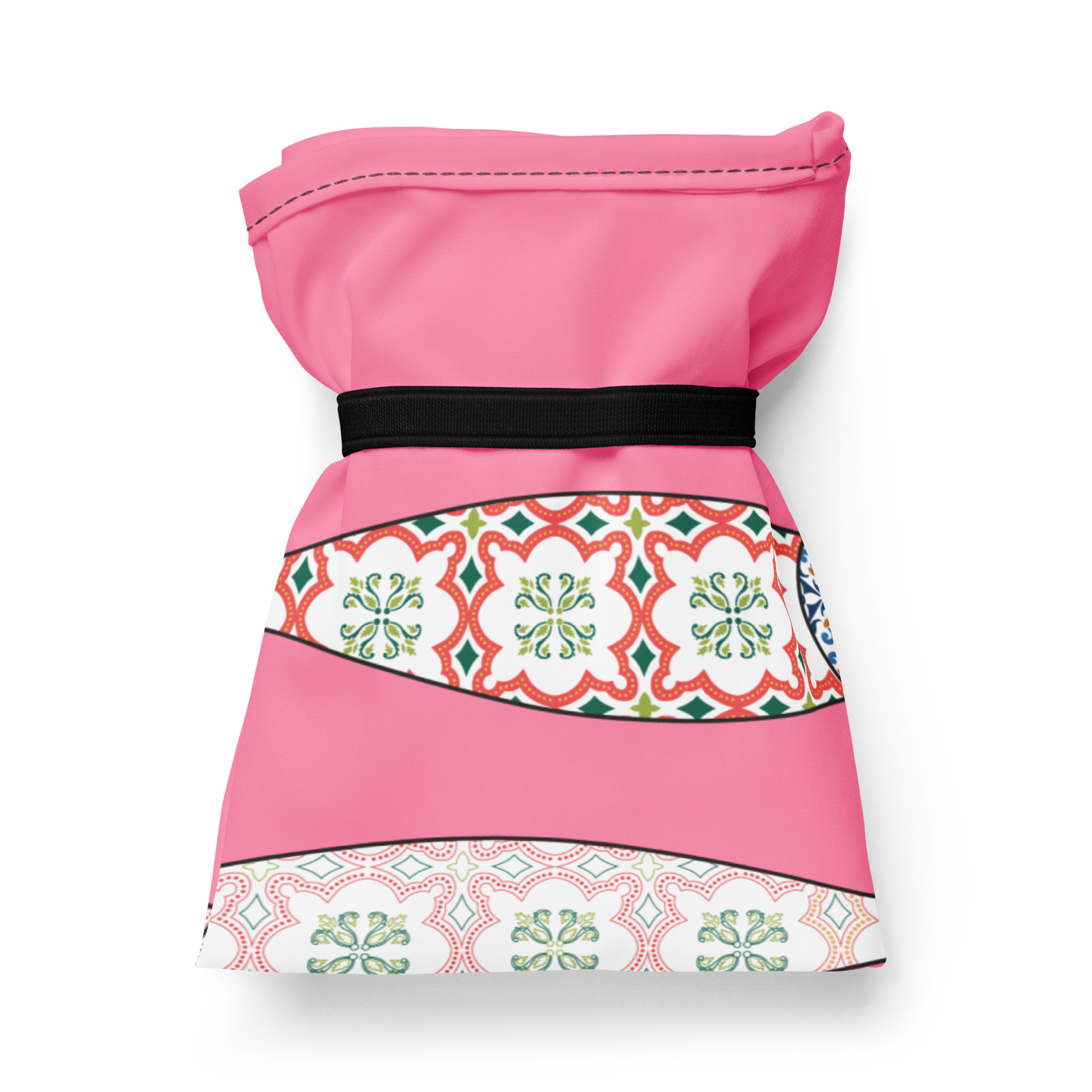 Pink Shopping Bag with Lisbon Style Decorative Fishes - Image 6