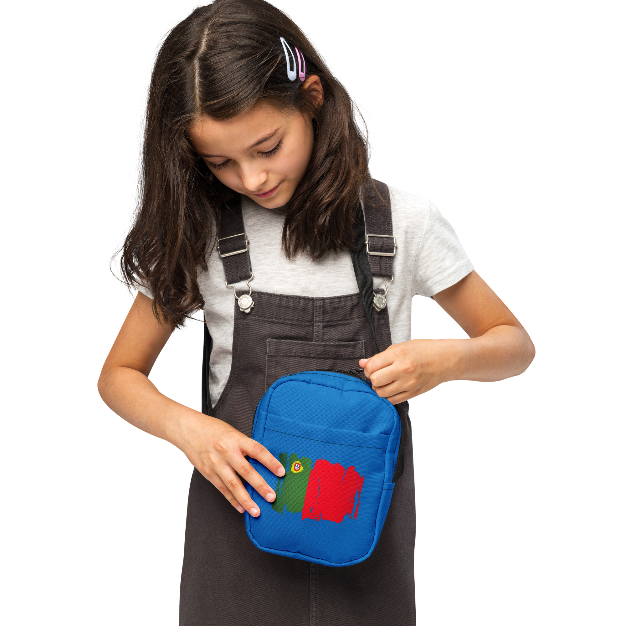 Utility Crossbody Bag – Marine Blue with Portugal Flag Design - Image 12