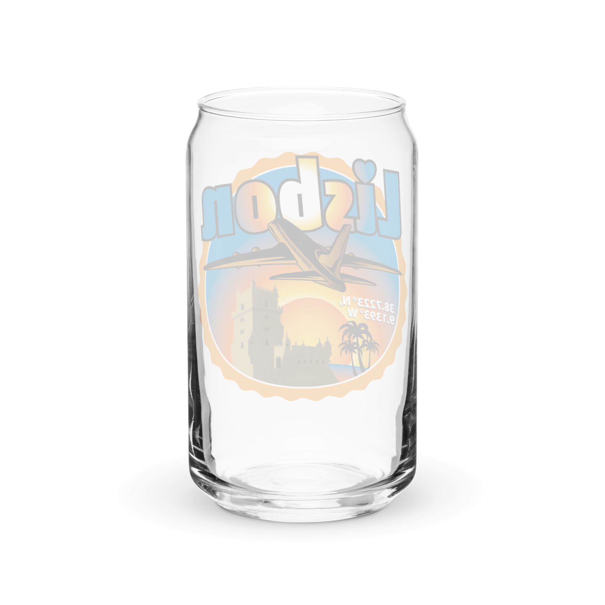 Can-Shaped Glass with Lisbon Logo Design - Image 6