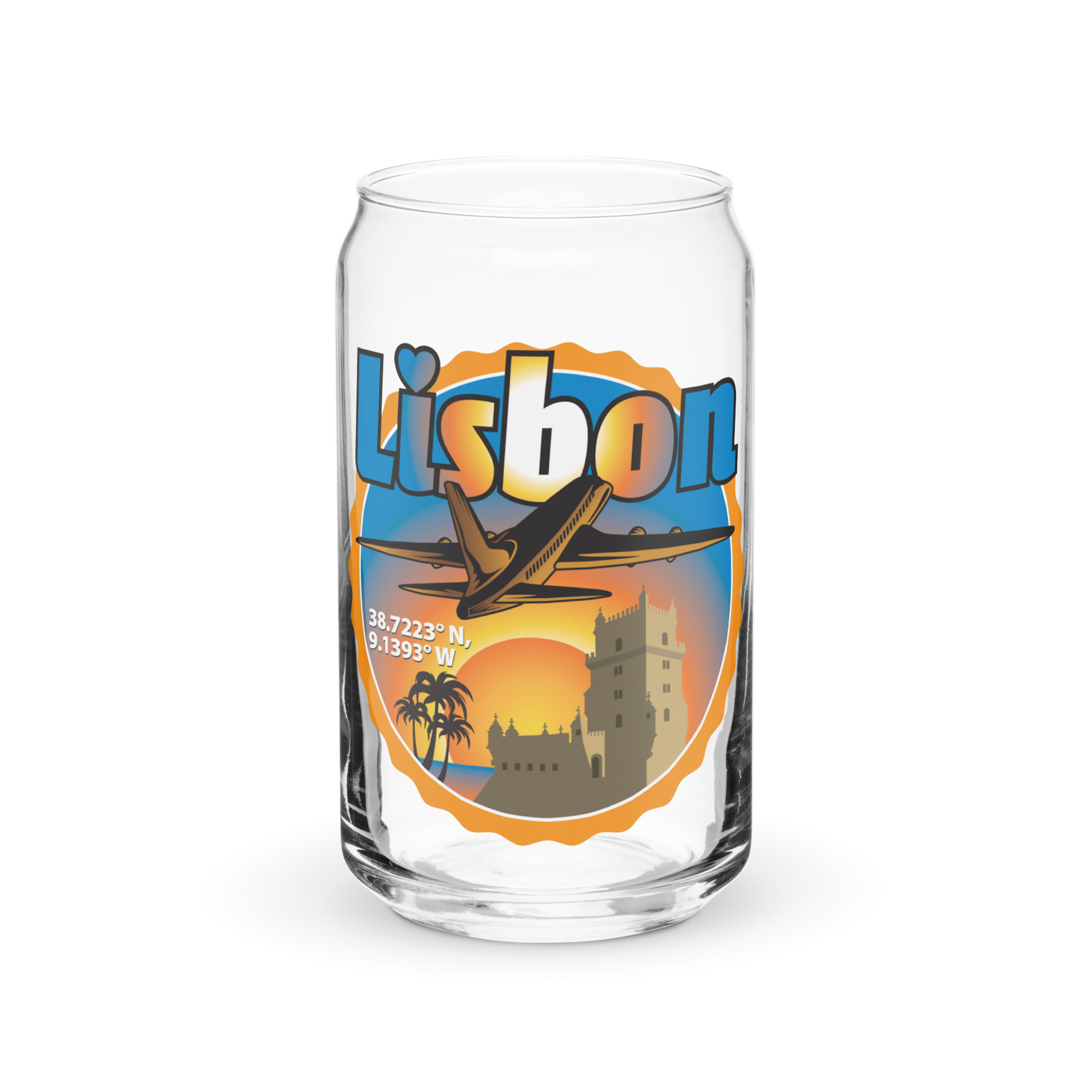 Can-Shaped Glass with Lisbon Logo Design - Image 5