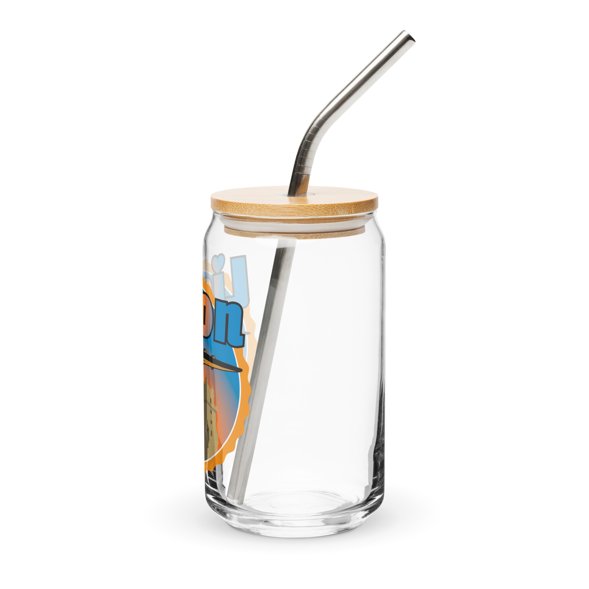 Can-Shaped Glass with Lisbon Logo Design - Image 3