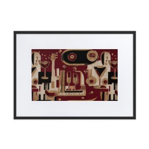 Framed Poster with Abstract Fado Tapestry Design – Limited Ed. 100