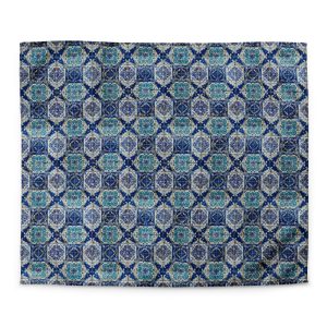 Duvet Cover with Azulejo Tile Design Pattern
