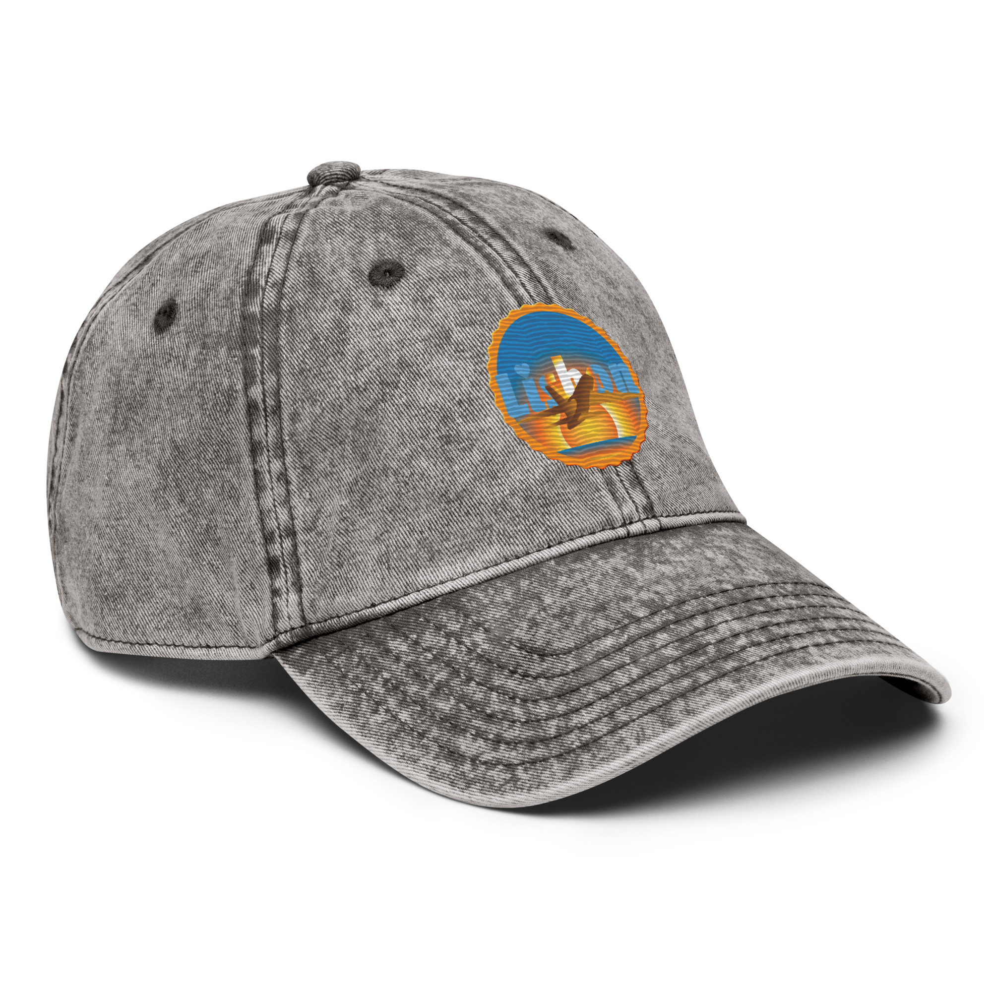 Vintage Cotton Twill Cap with Lisbon Embroidery Design - Image 6