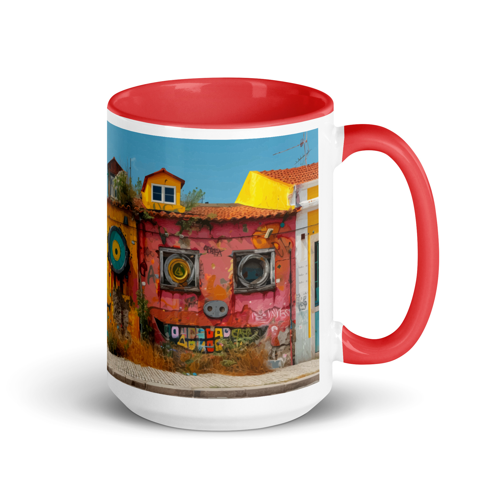 Lisbon Coffee Mug - Lock-Up Arty Design - Image 5